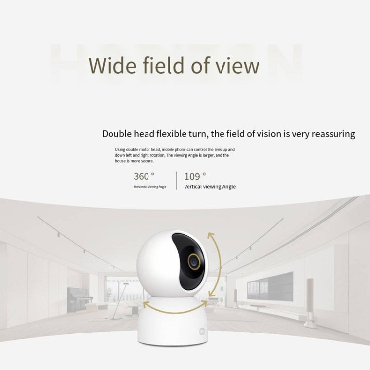 Original Xiaomi Mijia Smart Camera 3 PTZ Version 3K AI Detection Baby Monitor 5MP 360 Degree View Webcam Day & Night Work Infrared Night Vision, With US Plug Adapter Reluova