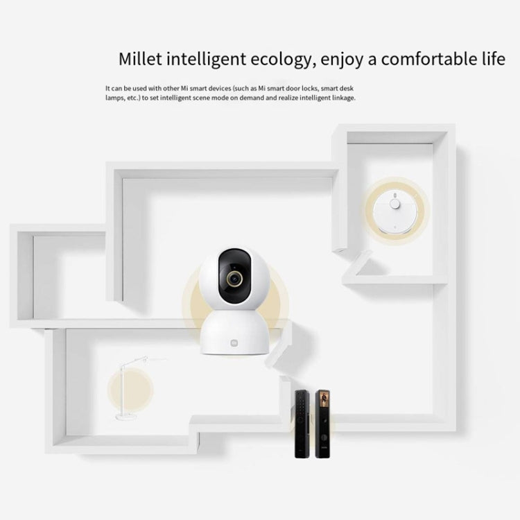 Original Xiaomi Mijia Smart Camera 3 PTZ Version 3K AI Detection Baby Monitor 5MP 360 Degree View Webcam Day & Night Work Infrared Night Vision, With US Plug Adapter Reluova