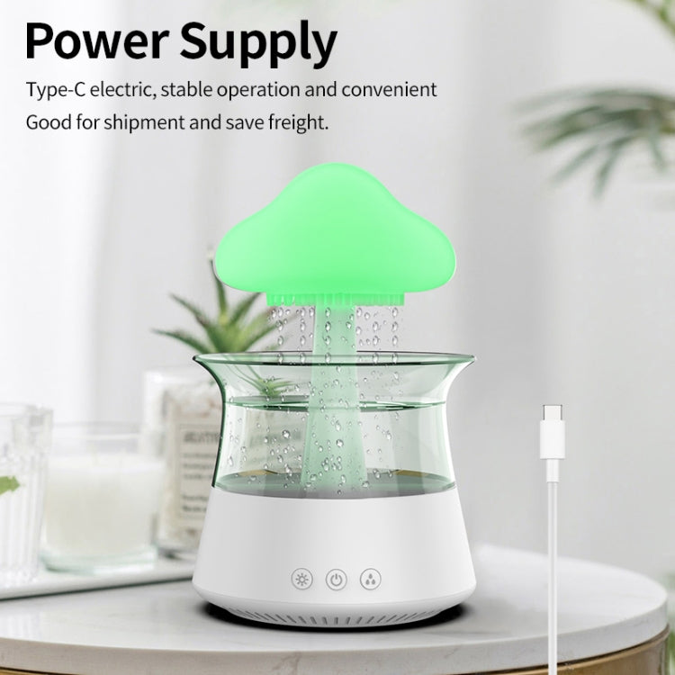 CH06 300ml Rain Humidifier Mushroom Cloud Colorful Night Lamp Aromatherapy Machine