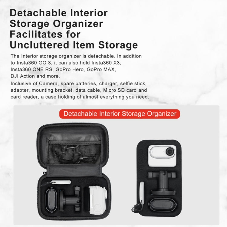 For Insta360 GO 3 / GO 3S  AMagisn Hard Shell Storage Bag Waterproof Bag My Store