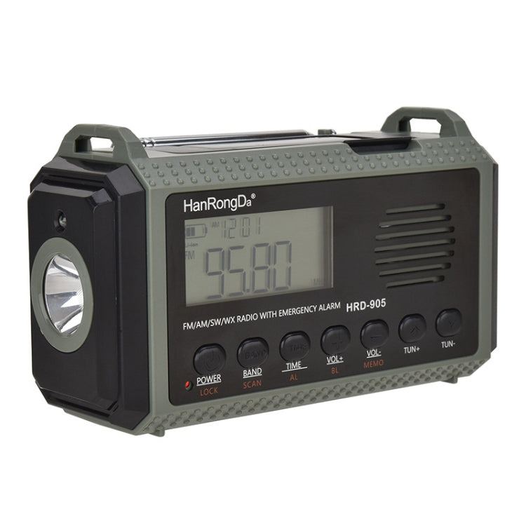 HanRongda HRD-905 Solar Charging LED Lighting Generation Disaster Prevention Emergency Full Band Radio