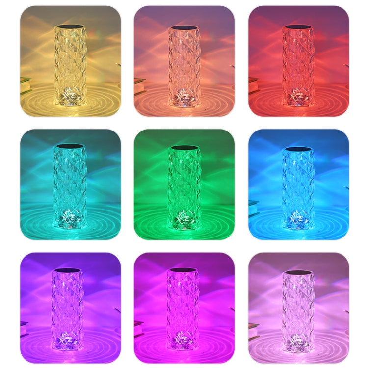 RGB Crystal Rose Atmosphere Table Lamp Bedroom Touch LED Decorative Night Light My Store