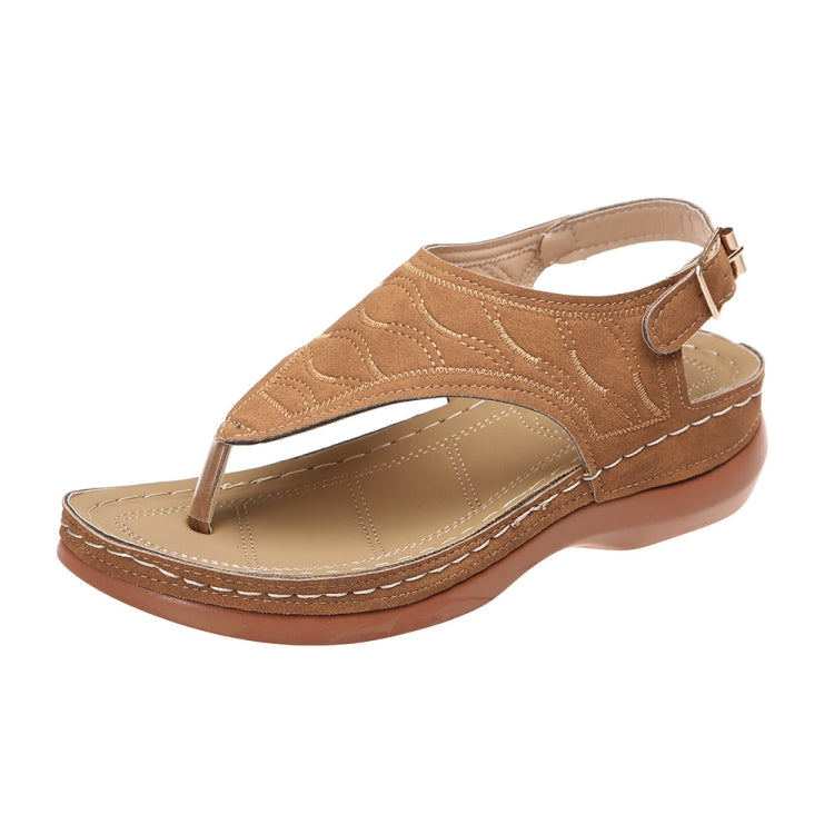 PU Leather Flip Flop Sandals Roman Style Adjustable Strap Sandals, Series 2