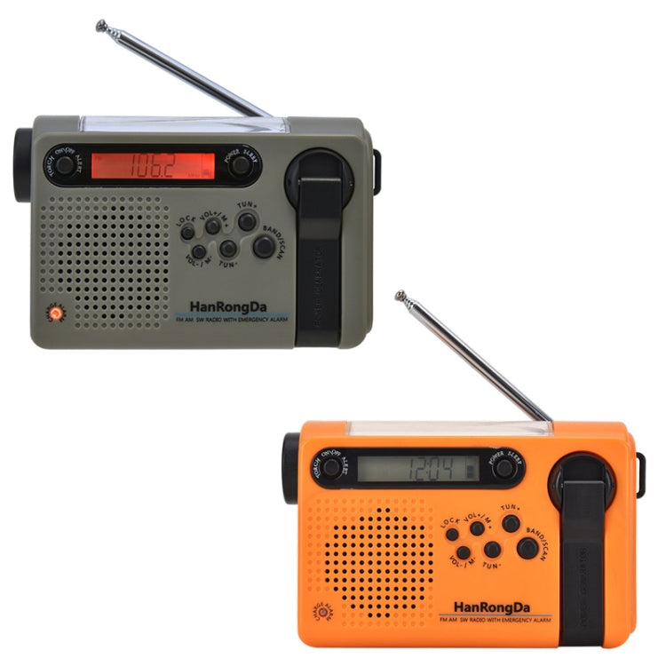 HanRongda HRD-900 LED Lighting Solar Hand Crank Power Generation NOAA Weather Warning Radio Reluova