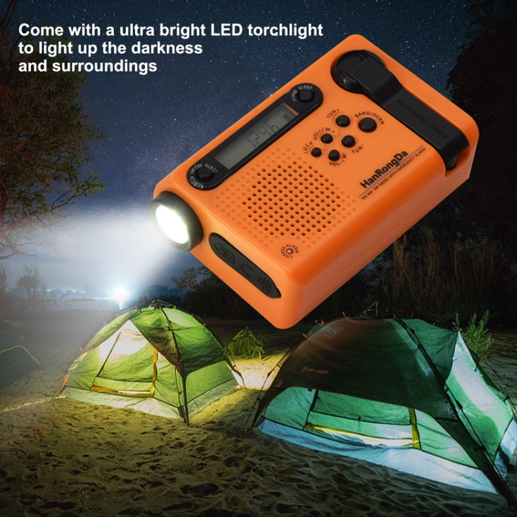 HanRongda HRD-900 LED Lighting Solar Hand Crank Power Generation NOAA Weather Warning Radio