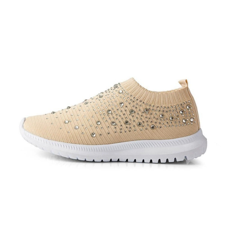 Spring and Autumn Rhinestone Flying Woven Women Sneakers Casual Breathable Shoes, Series 2 My Store