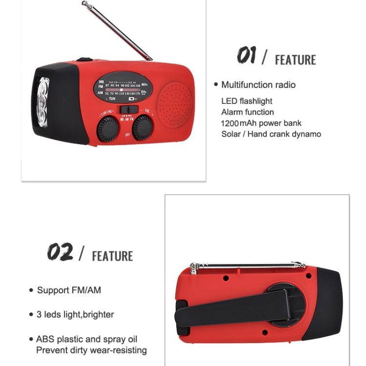 HanRongda HRD-902 Disaster Prevention and Emergency Solar Charging Lighting Mobile Portable Radio Reluova