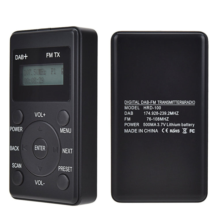 HanRongda HRD-100 Portable Digital Display DAB+ / DAB / FM Radio Reluova