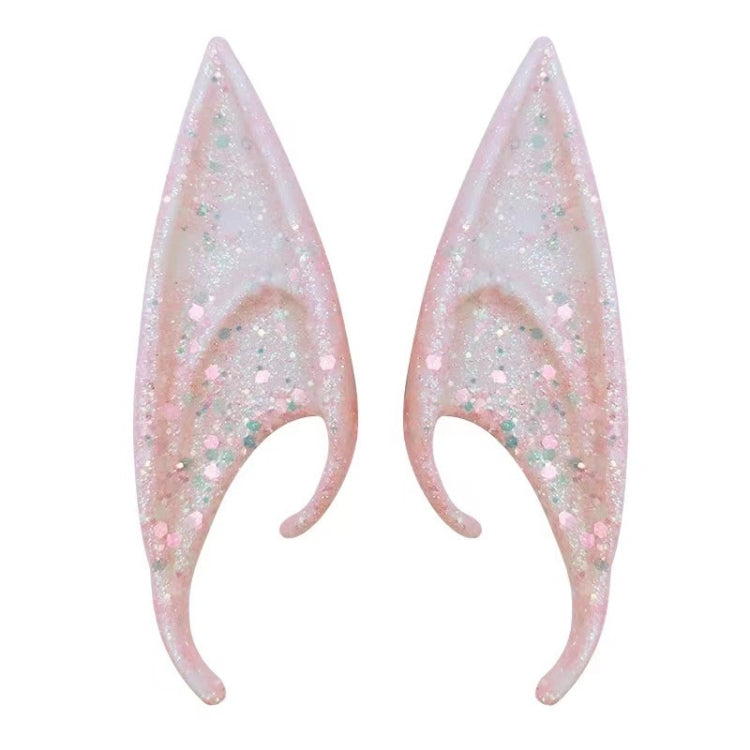 1pair Latex Elf Ears With Glitter Halloween Party Pixie Ears Cosplay Props-Reluova