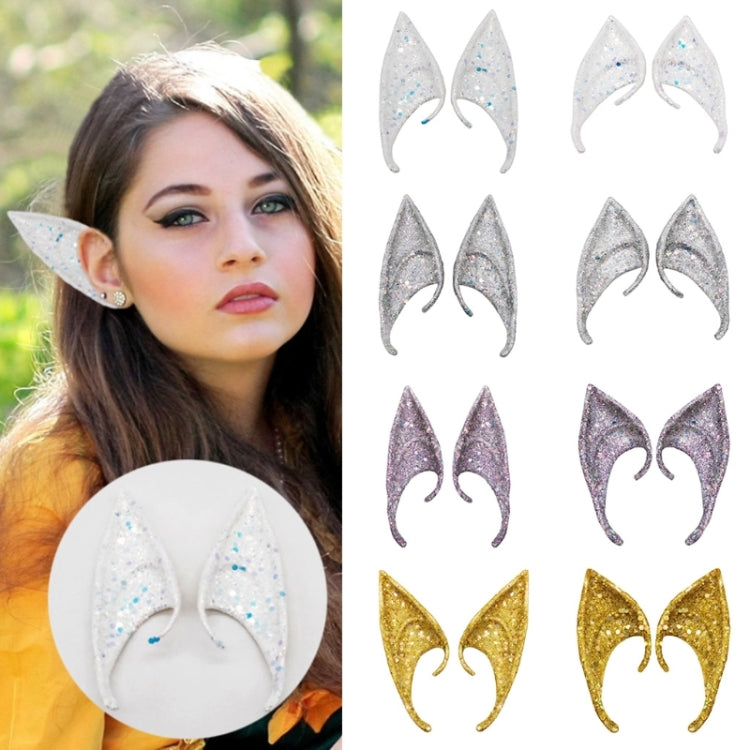 1pair Latex Elf Ears With Glitter Halloween Party Pixie Ears Cosplay Props-Reluova