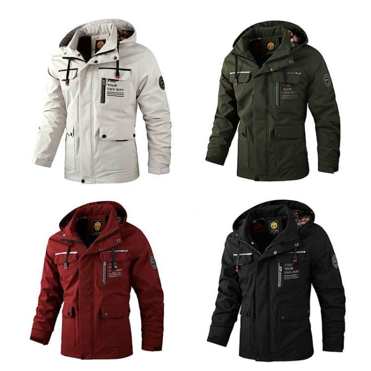 Men Casual Jacket Autumn And Winter Hooded Jacket