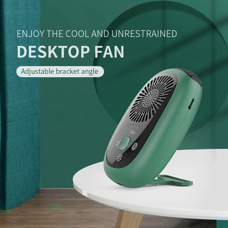 Leafless Hanging Neck Fan Mini Handheld Fan USB Rechargeable Fan