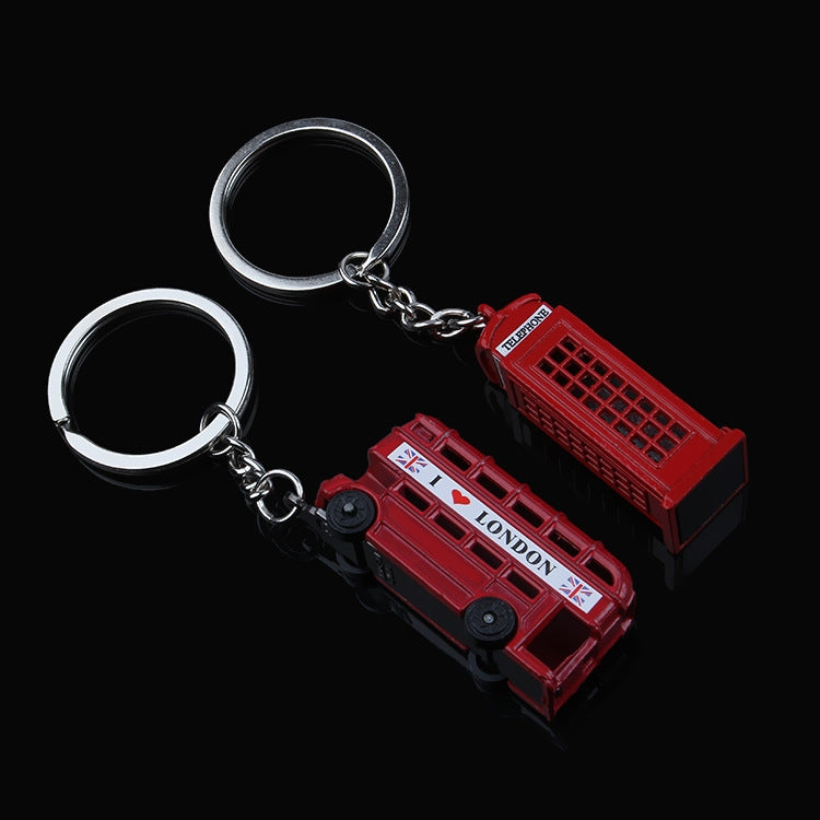 2pcs Mailbox Off-Road Vehicle Key Chain UK Tourism Souvenir Gift