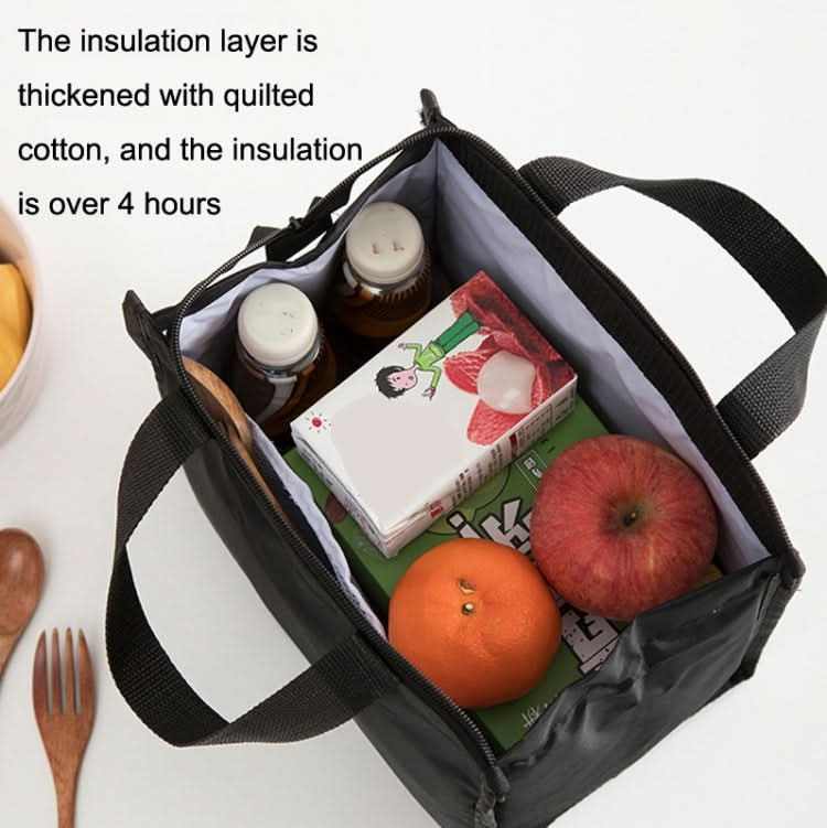 Horizontal Version Thick Waterproof Insulation Bag Oxford Cloth Lunch Bag Tote Bag Reluova