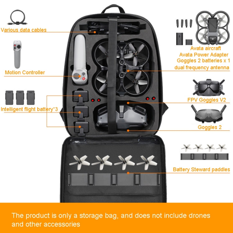 For DJI AVATA Storage Bag Hard Shell Waterproof Shoulder Bag Backpack