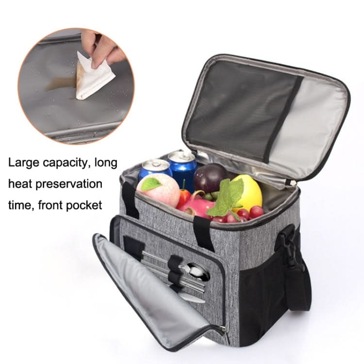 24L Waterproof Oxford Cloth Picnic Bag Outdoor Ice Pack Thickened Portable Insulation Bag-Reluova