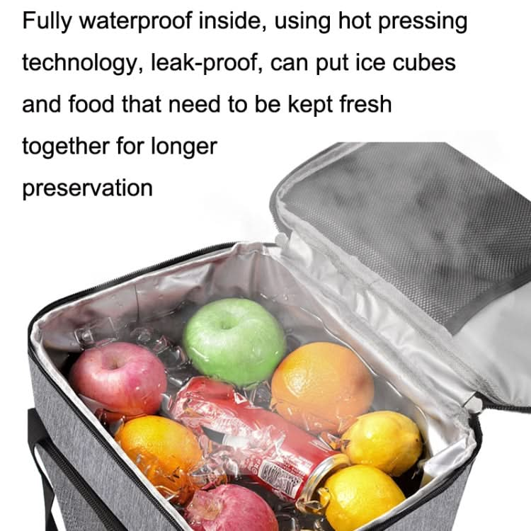 24L Waterproof Oxford Cloth Picnic Bag Outdoor Ice Pack Thickened Portable Insulation Bag-Reluova