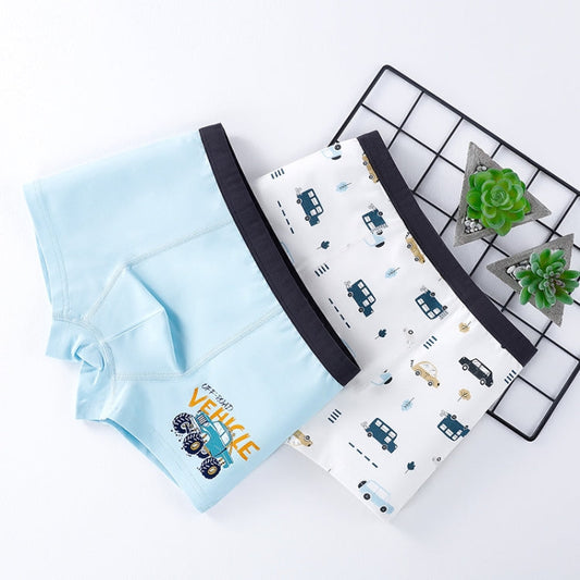 2pcs Boys Cartoon Cotton Boxer Antibacterial Boxer, Series 3 My Store