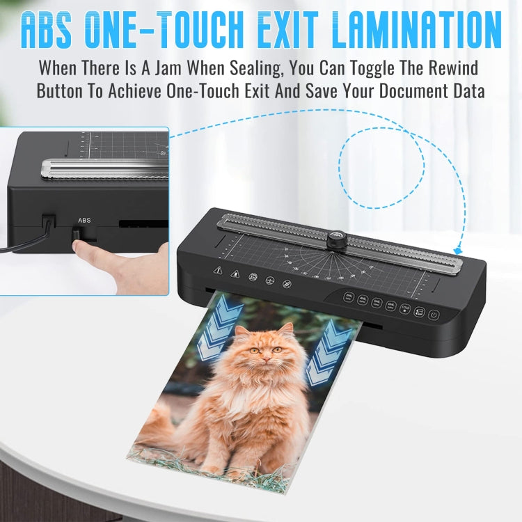 FN338 A4/A5/A6 Photo Laminator With 4 Levels Of Thickness Optional Preheating Alarm Reluova