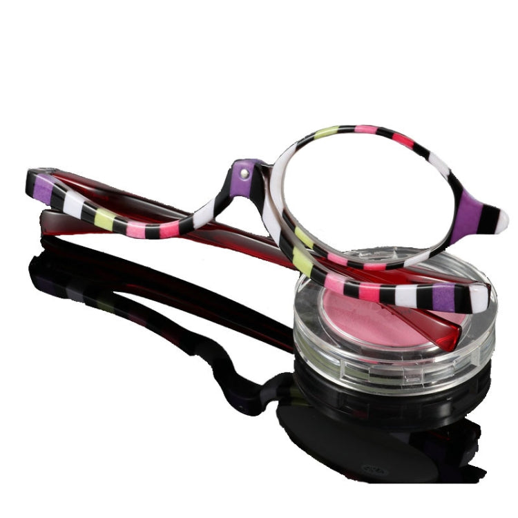 Makeup Presbyopic Glasses Multicolored Rotatable Magnifying Glass Single Piece Reading Glass, Degree: Reluova