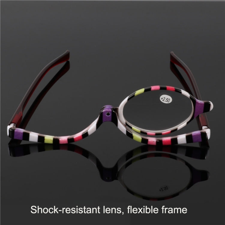 Makeup Presbyopic Glasses Multicolored Rotatable Magnifying Glass Single Piece Reading Glass, Degree: Reluova