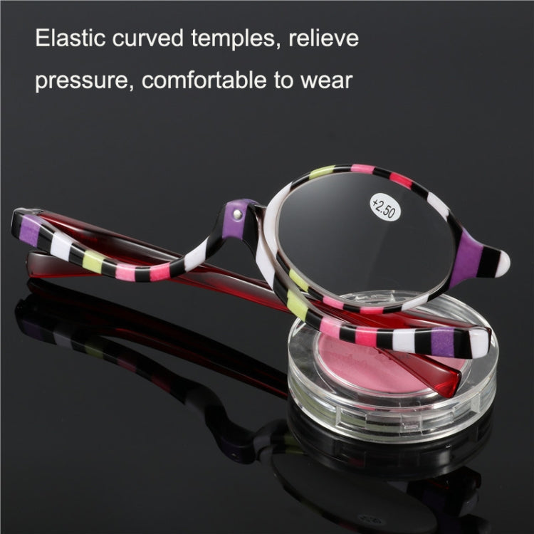 Makeup Presbyopic Glasses Multicolored Rotatable Magnifying Glass Single Piece Reading Glass, Degree: Reluova