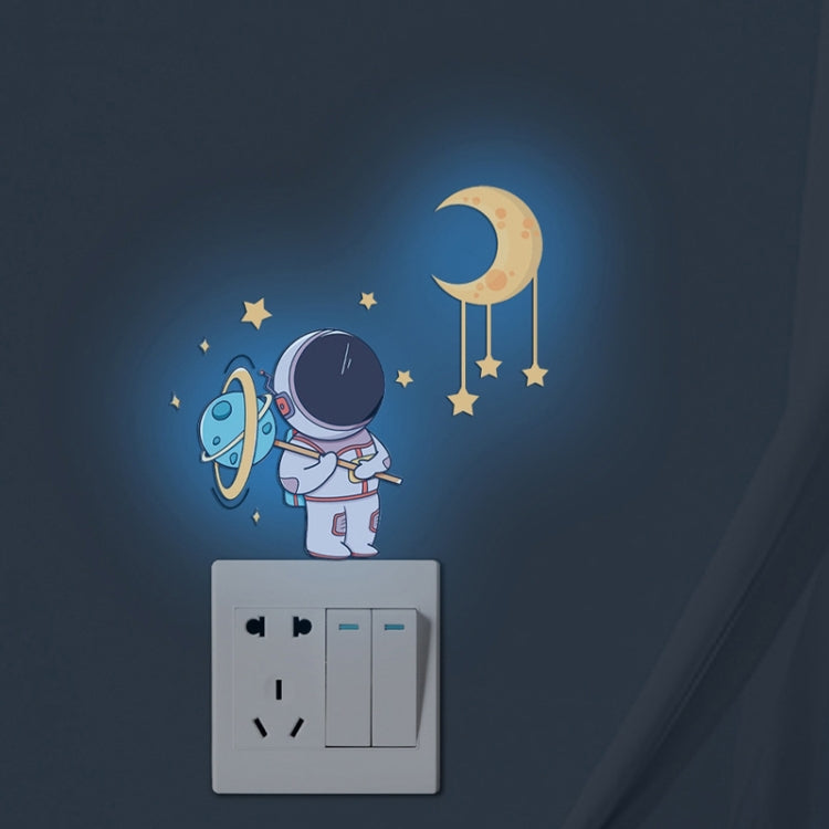 Luminous Astronaut Stars Moon Switch Stickers Children Room Luminous Decorative Wall Stickers My Store