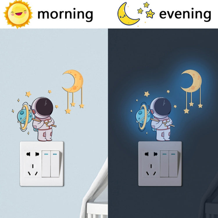 Luminous Astronaut Stars Moon Switch Stickers Children Room Luminous Decorative Wall Stickers My Store