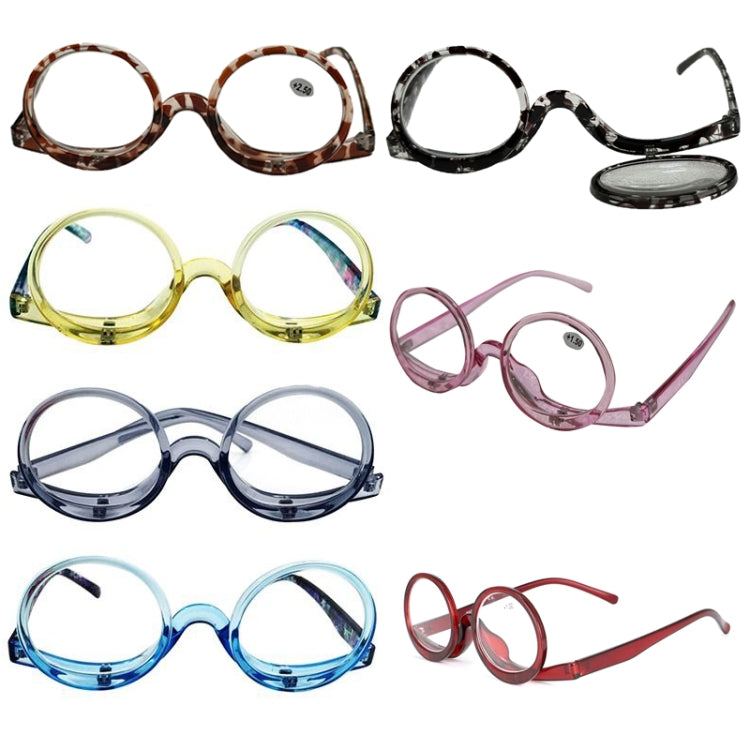 Makeup Magnifying Glass Presbyopic Glasses Flip Swivel Reading Glasses, Degree:, Series 1 Reluova