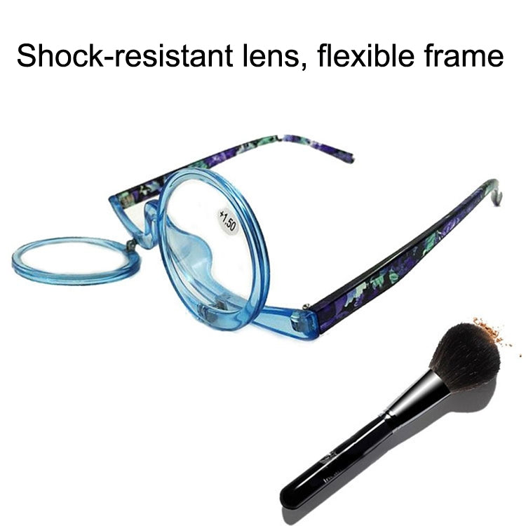 Makeup Magnifying Glass Presbyopic Glasses Flip Swivel Reading Glasses, Degree:, Series 1 Reluova