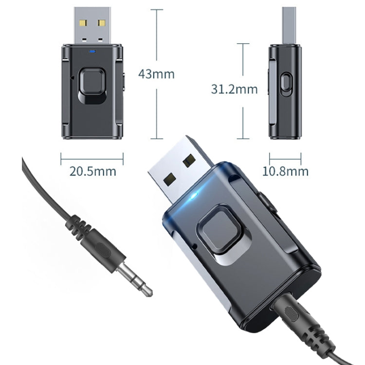 2-in-1 Car Bluetooth Receiver Audio Power Amplifier Bluetooth Transmitter-Reluova