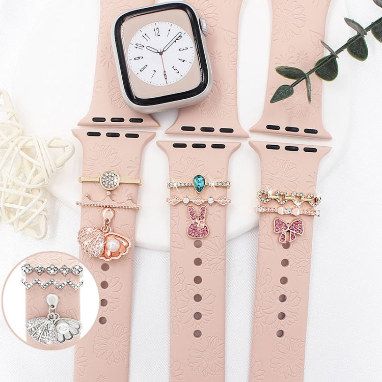 3pcs/set Watch Universal Silicone Strap Decoration Ring Decorative Nails Reluova