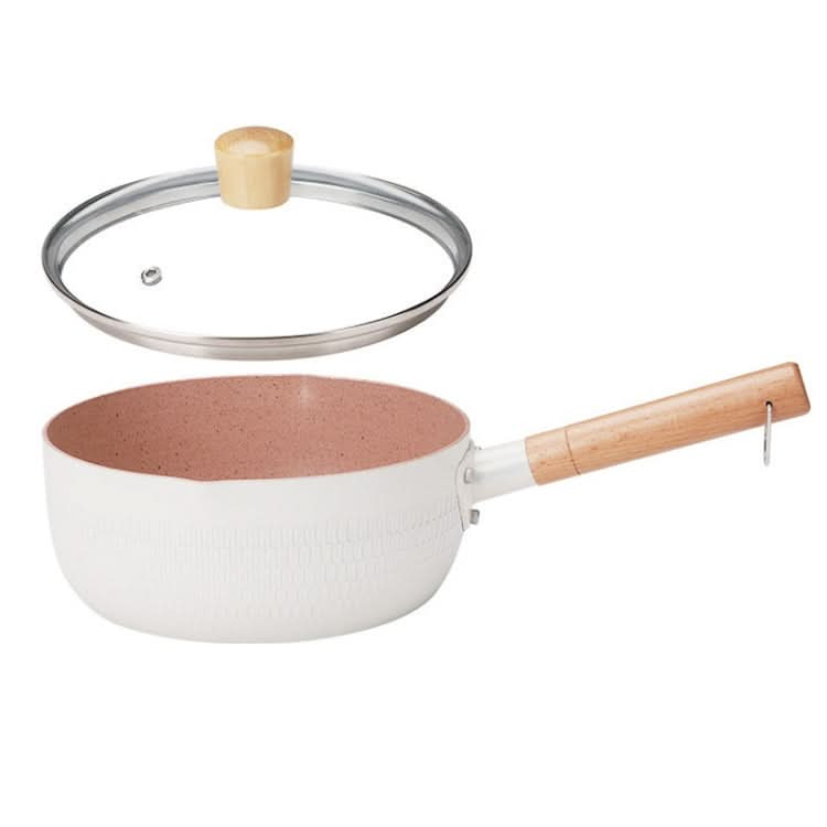 22cm With Cover Boil Instant Noodles Non-Stick Pan Baby Food Supplement Pan Maifan Stone Small Milk Pot-Reluova