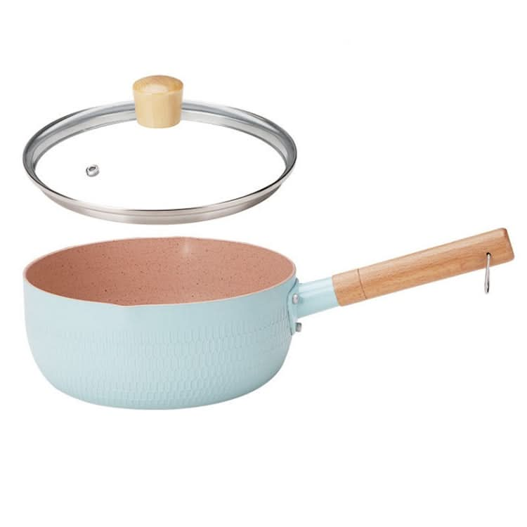 22cm With Cover Boil Instant Noodles Non-Stick Pan Baby Food Supplement Pan Maifan Stone Small Milk Pot-Reluova