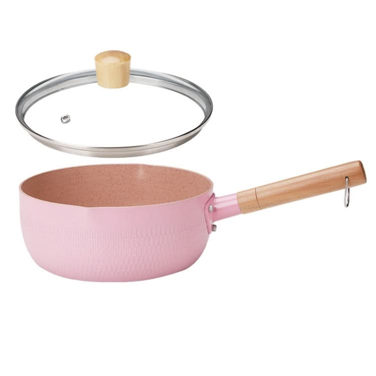 22cm With Cover Boil Instant Noodles Non-Stick Pan Baby Food Supplement Pan Maifan Stone Small Milk Pot-Reluova