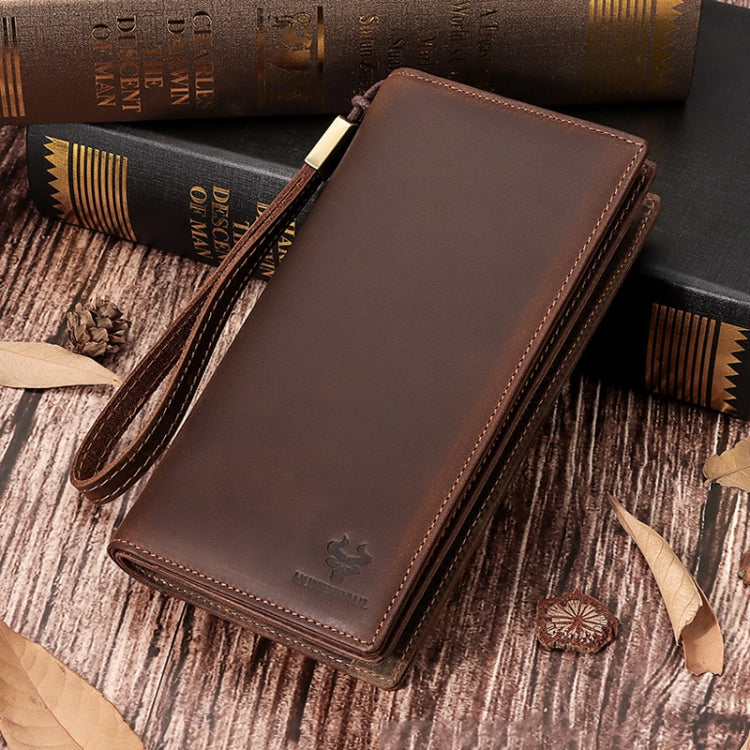 HUMERPAUL RFID Large Capacity Leather Wallet Long Men Pump Mobile Phone My Store