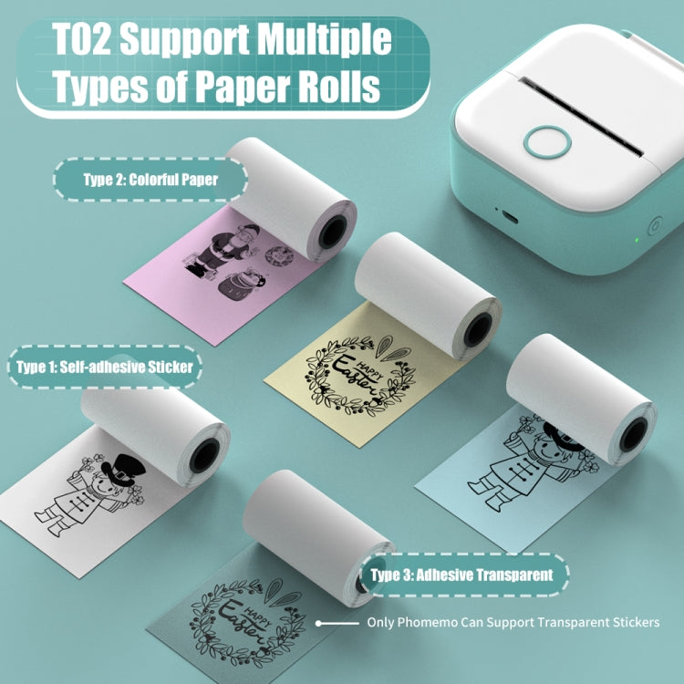 Phomemo T02 Gift Box Phone Bluetooth Mini Printer Photo Thermal Printer Family Student Wrong Question Printer Reluova