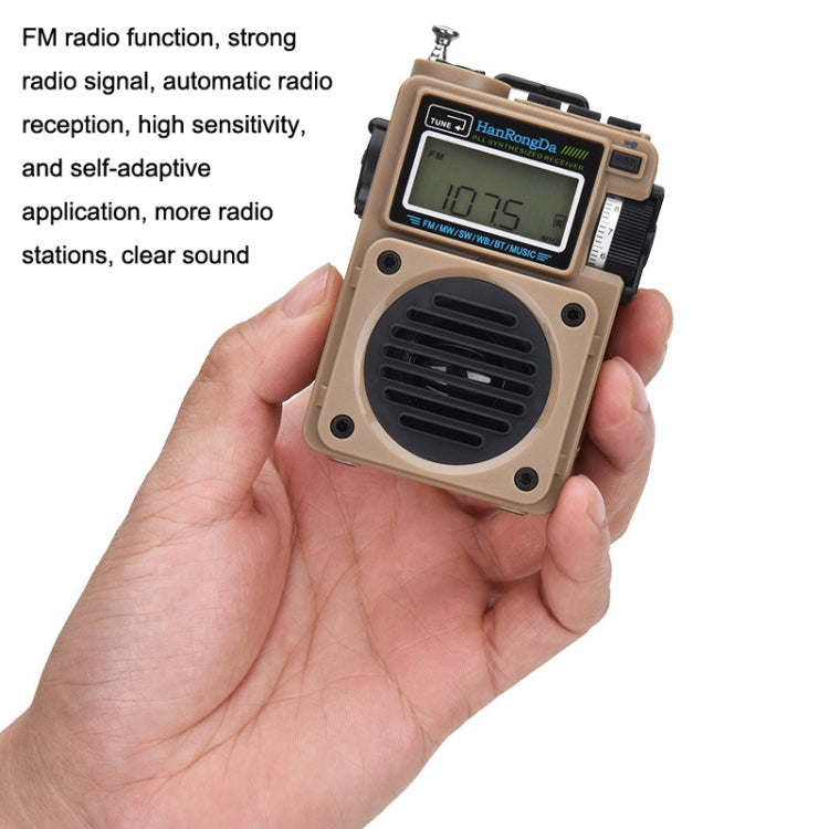 HanRongda HRD-701 Portable Full Band Radio Subwoofer Bluetooth TF Card Digital Display Radio