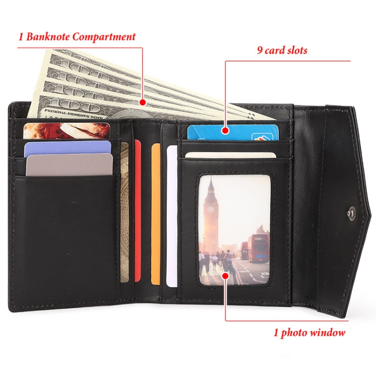 HUMERPAUL RFID Anti-Magnetic Lady Leather Wallet Buckle Card Coin Purse My Store