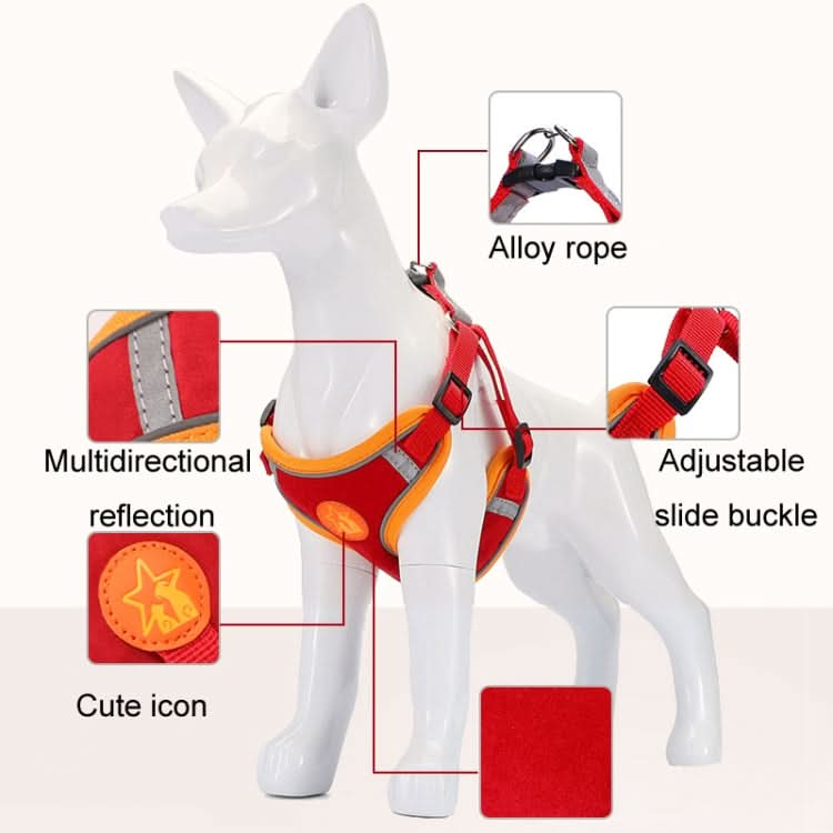 Pet Dog Harness Reflective Anti-break-off Vest-style Leash, Series 1 - Reluova