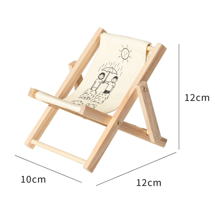 Wooden Craft Mini Desktop Ornament Photography Toys Beach Chair Phone Holder My Store