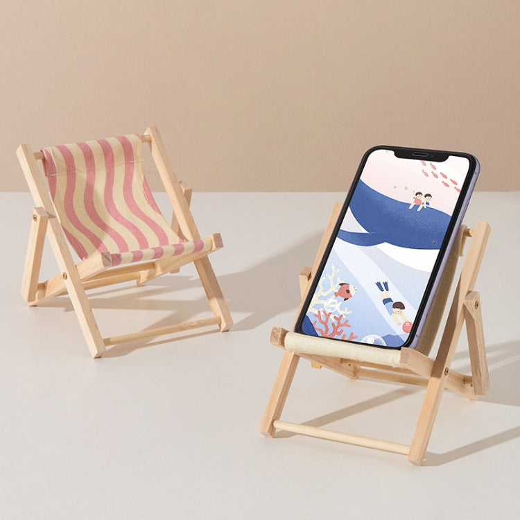 Wooden Craft Mini Desktop Ornament Photography Toys Beach Chair Phone Holder My Store