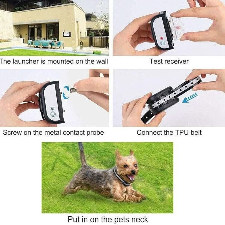 2 In 1 Pet Wireless Fence Bark Control Smart Dog Trainer-Reluova