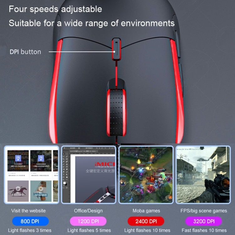 IMICE T30 Wired E-Sports Gaming Mouse LED Luminous Colorful Programmable 6D Mouse My Store