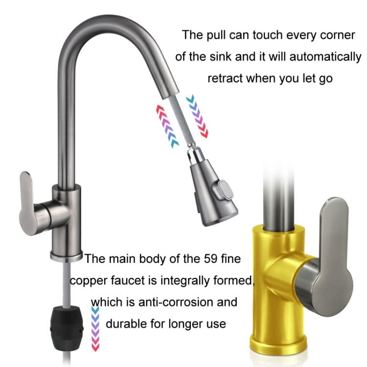 Kitchen Pull-out Universal Telescopic Hot & Cold Water Faucet Reluova