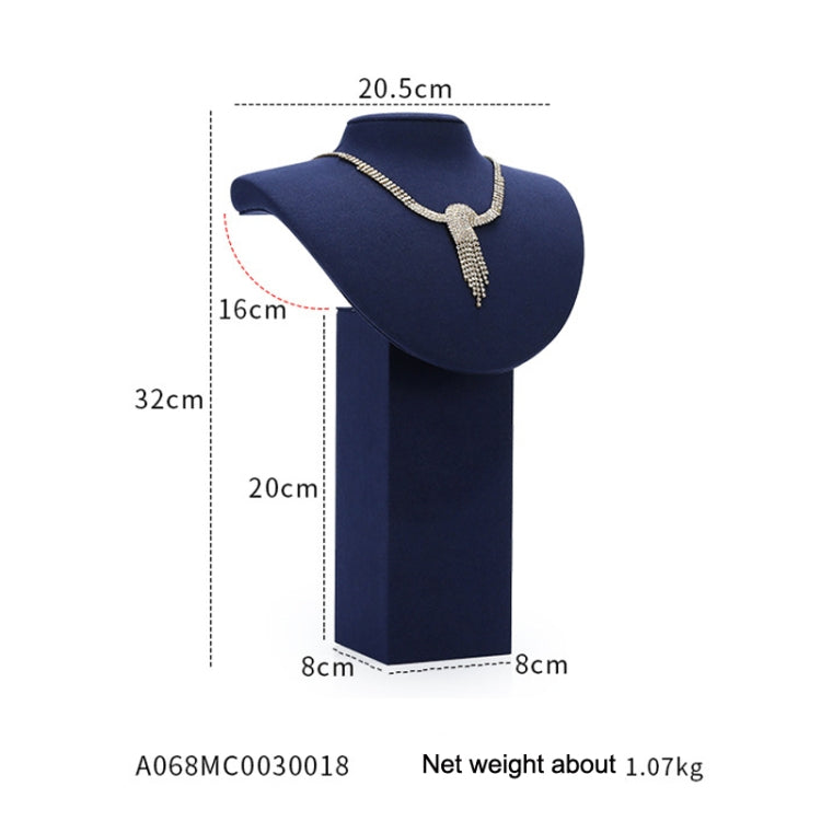 Jewelry Display Props Blue Microfiber Window Necklace Earring Ring Stand My Store