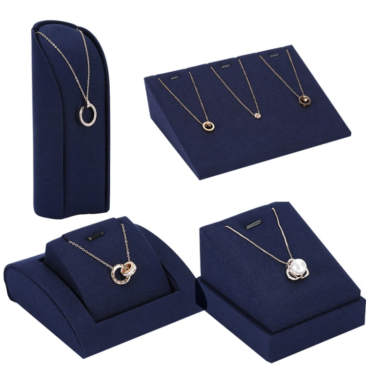 Jewelry Display Props Blue Microfiber Window Necklace Earring Ring Stand My Store