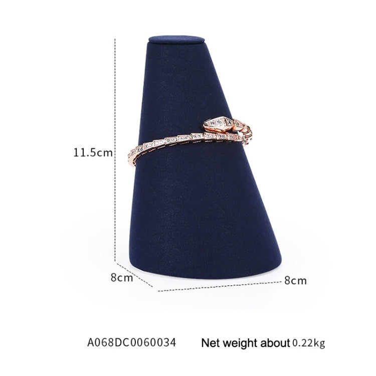 Jewelry Display Props Blue Microfiber Window Necklace Earring Ring Stand My Store