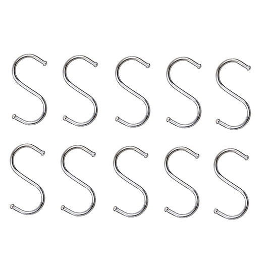 10pcs Multifunctional Stainless Steel Hooks Metal S-Shaped Hook