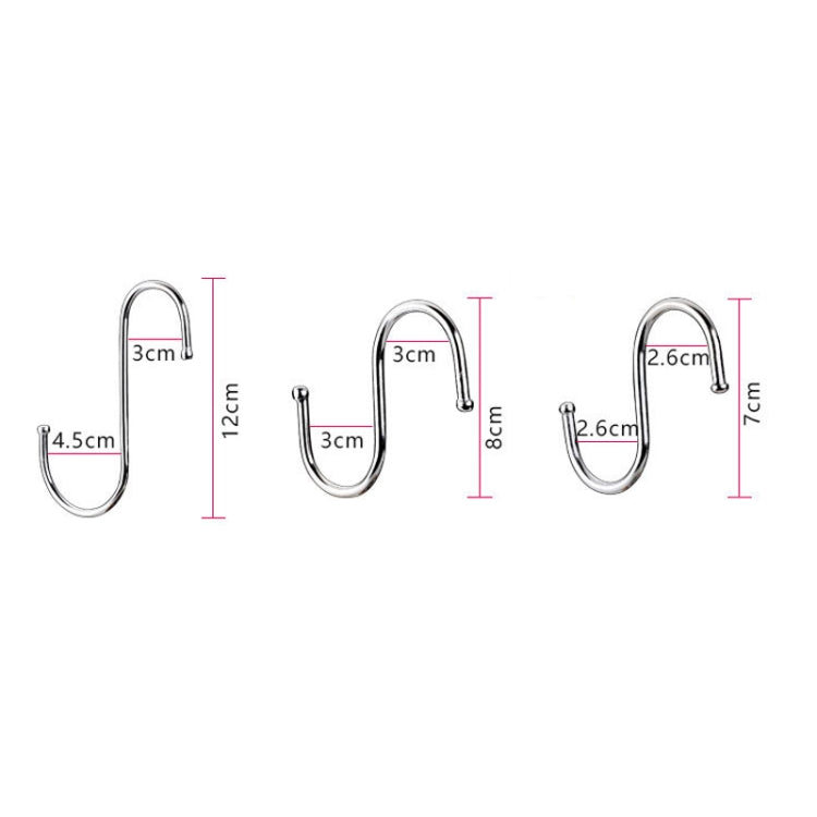 10pcs Multifunctional Stainless Steel Hooks Metal S-Shaped Hook